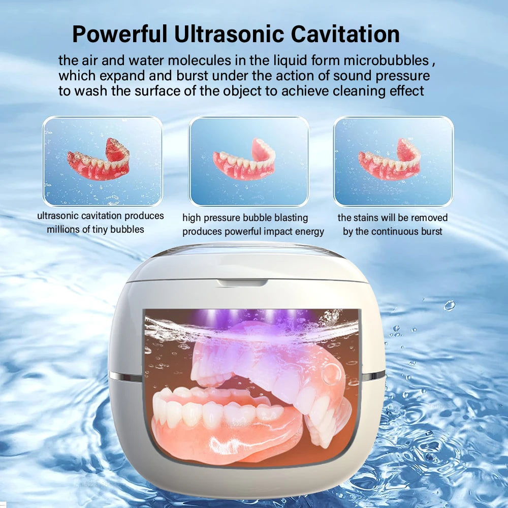 Ultrasonic Jewelry & Denture Cleaner - Compact UV Machine