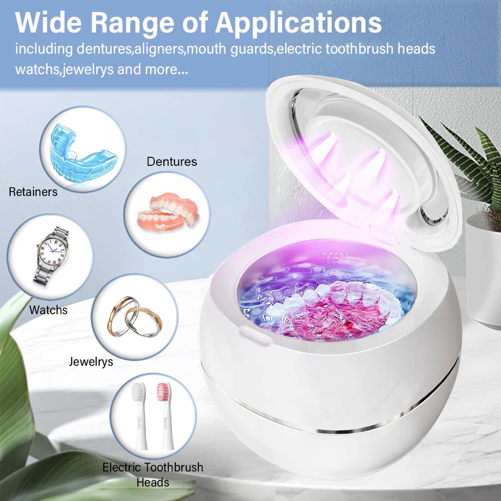 Ultrasonic Jewelry & Denture Cleaner - Compact UV Machine